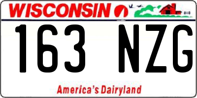 WI license plate 163NZG