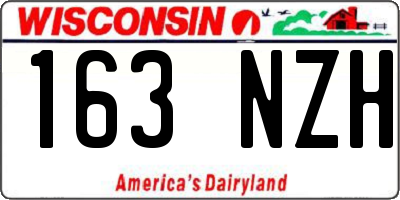WI license plate 163NZH