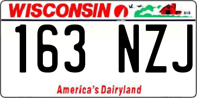 WI license plate 163NZJ