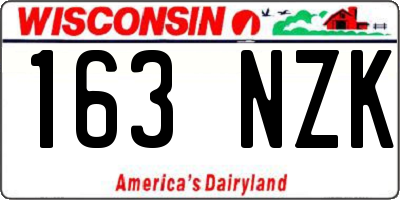 WI license plate 163NZK