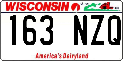WI license plate 163NZQ