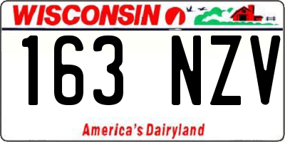 WI license plate 163NZV
