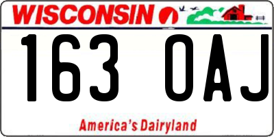 WI license plate 163OAJ