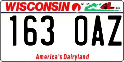 WI license plate 163OAZ