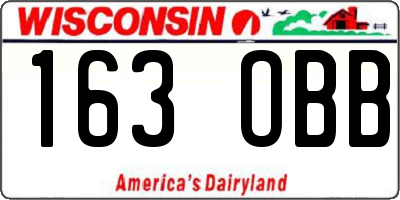 WI license plate 163OBB