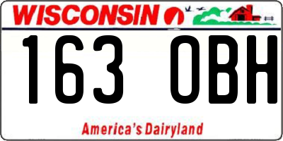 WI license plate 163OBH