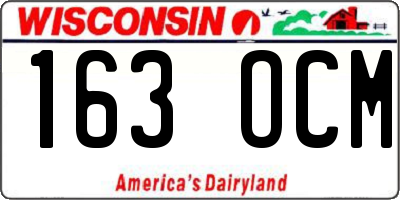 WI license plate 163OCM