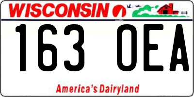 WI license plate 163OEA
