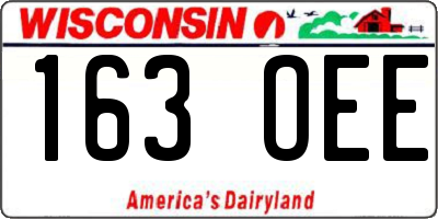 WI license plate 163OEE