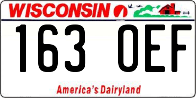 WI license plate 163OEF