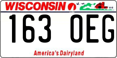 WI license plate 163OEG