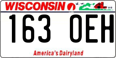 WI license plate 163OEH