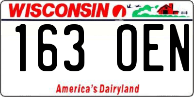WI license plate 163OEN