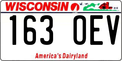 WI license plate 163OEV