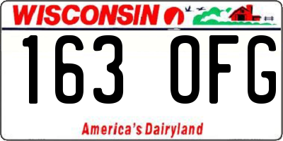 WI license plate 163OFG