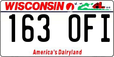 WI license plate 163OFI