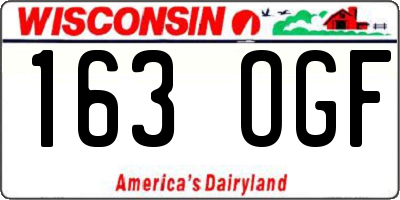 WI license plate 163OGF