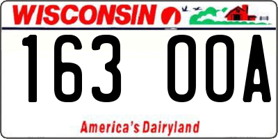 WI license plate 163OOA