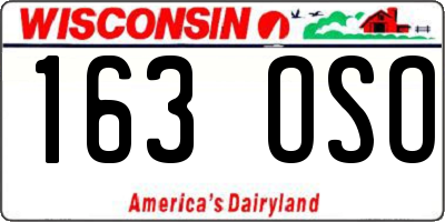 WI license plate 163OSO