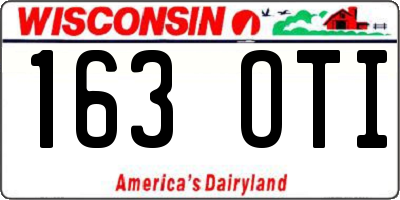 WI license plate 163OTI