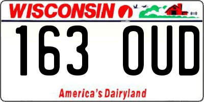 WI license plate 163OUD