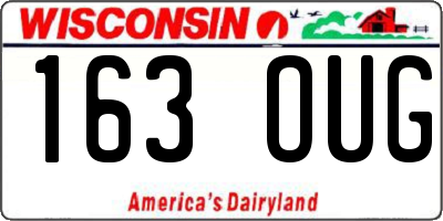 WI license plate 163OUG