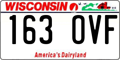 WI license plate 163OVF
