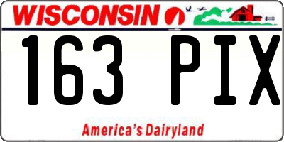 WI license plate 163PIX