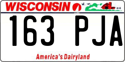 WI license plate 163PJA