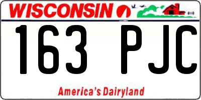 WI license plate 163PJC