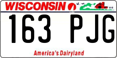 WI license plate 163PJG