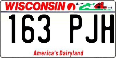 WI license plate 163PJH