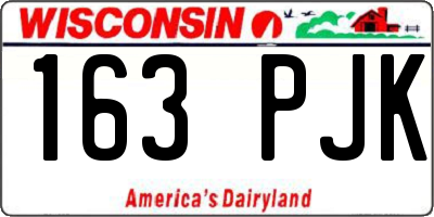 WI license plate 163PJK