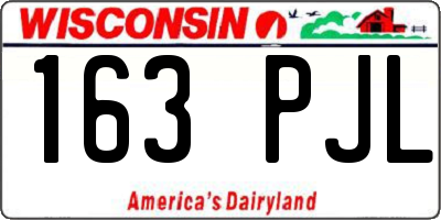 WI license plate 163PJL