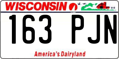 WI license plate 163PJN