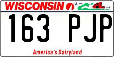 WI license plate 163PJP