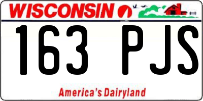 WI license plate 163PJS