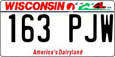 WI license plate 163PJW