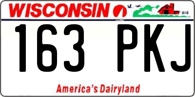 WI license plate 163PKJ