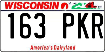 WI license plate 163PKR