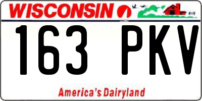 WI license plate 163PKV