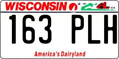 WI license plate 163PLH