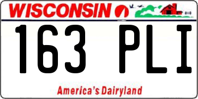 WI license plate 163PLI