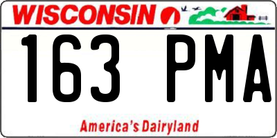 WI license plate 163PMA