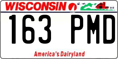 WI license plate 163PMD