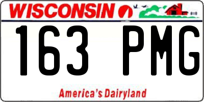 WI license plate 163PMG