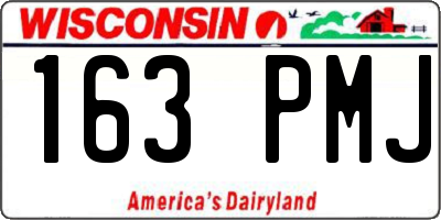 WI license plate 163PMJ