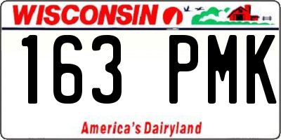 WI license plate 163PMK