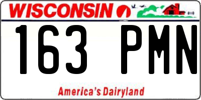 WI license plate 163PMN