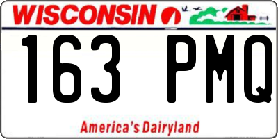 WI license plate 163PMQ